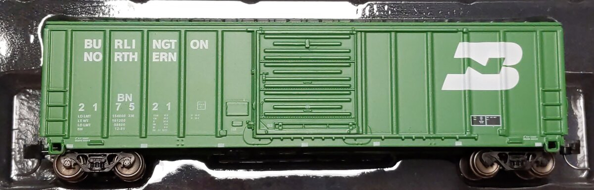 InterMountain 67504-25 N Burlington Northern Exterior Post Boxcar #217521 LN/Box