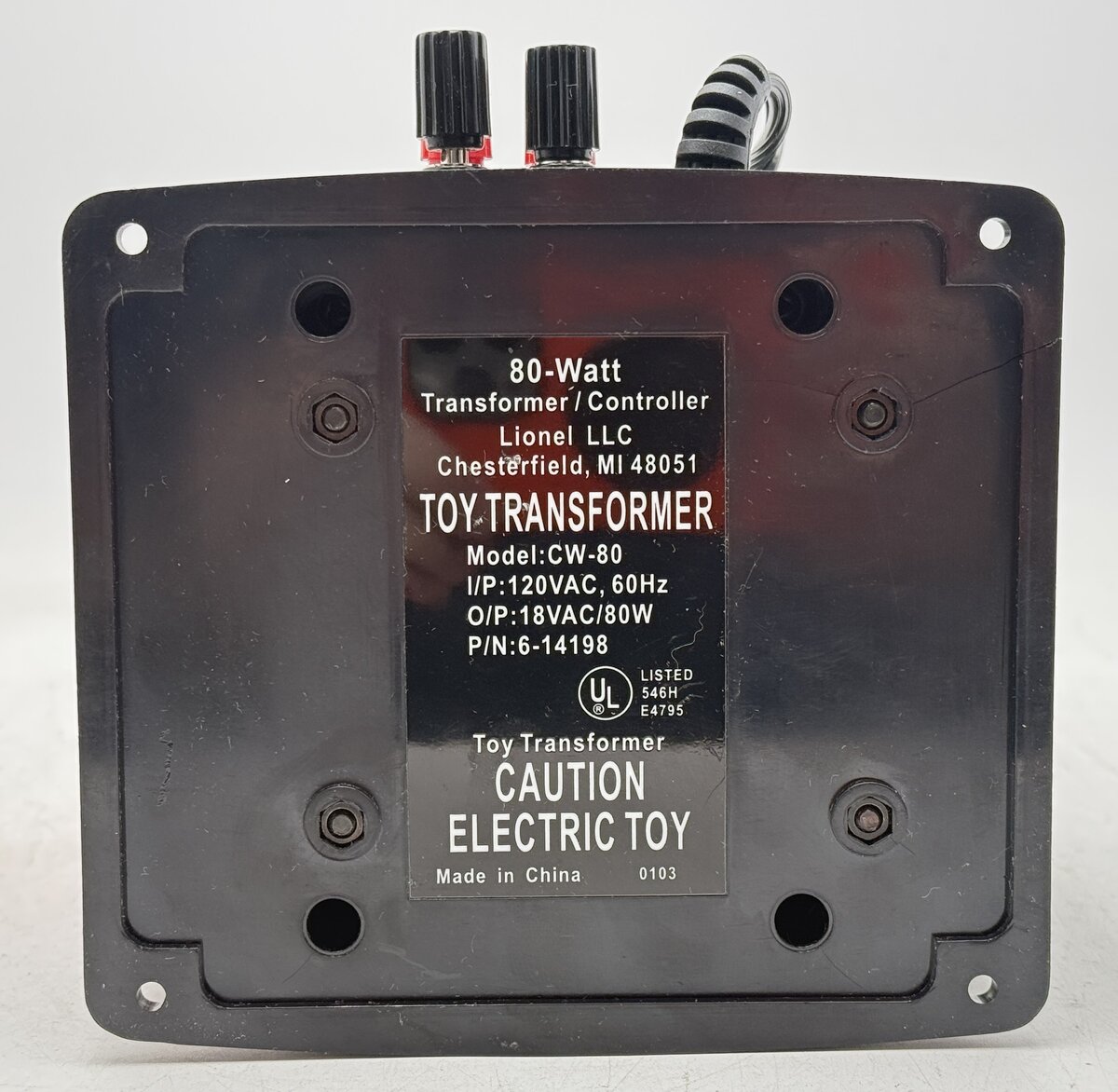 Lionel 6-14198 O CW-80 80 Watt Transformer EX/Box