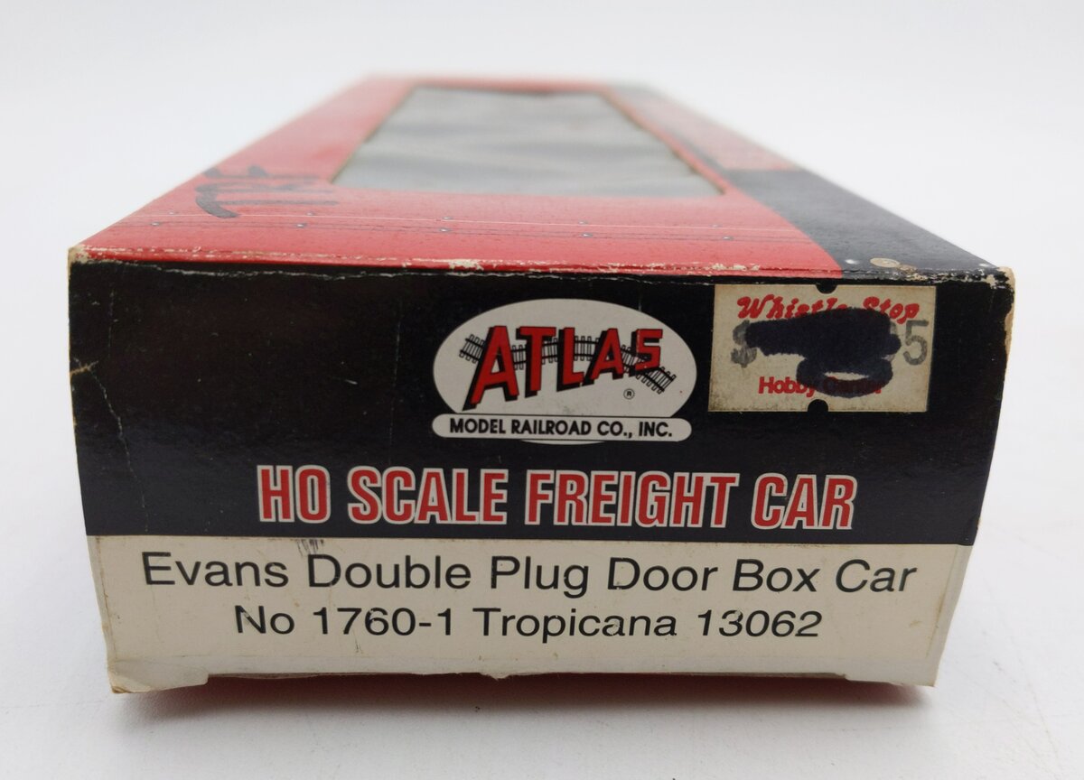 Atlas 1760-1 HO Scale Tropicana Evans Double Plug Door Box Car #13062 Weathered EX/Box