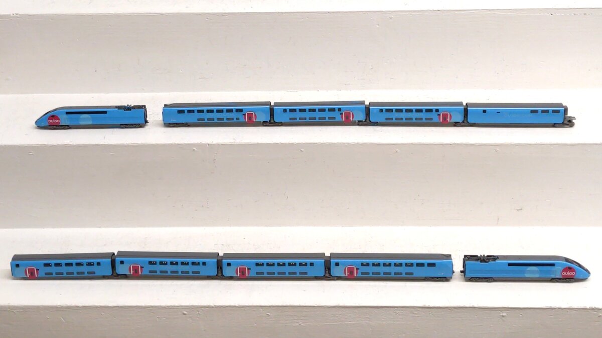 Kato 10-1763 N Scale French Railways (SNCF/TGV) OUIGO 10-Car Passenger Set LN/Box