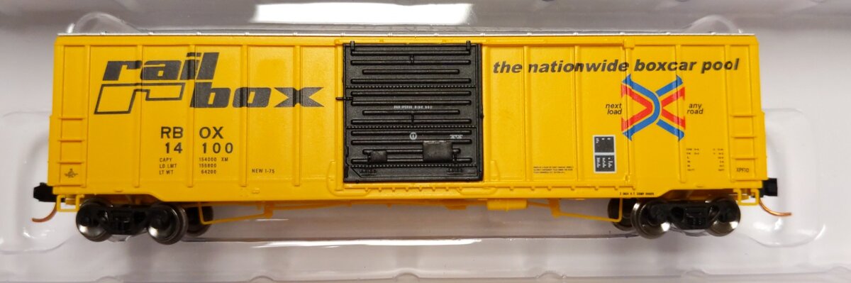 NARC 11-13002001-06 N Scale RailBox 5077 CU. FT. Pullman Standard Boxcar #14100 LN/Box