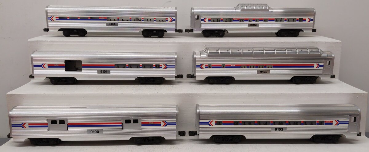 Lionel O Amtrak Passenger Cars Set 6-19101,6-19102, 6-19103, 6-19104, 6-19105[6] EX/Box