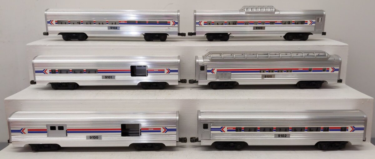 Lionel O Amtrak Passenger Cars Set 6-19101,6-19102, 6-19103, 6-19104, 6-19105[6] EX/Box