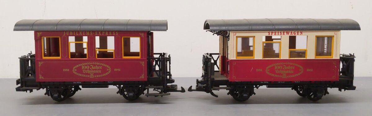 LGB 100 Jahre Lehmann G Scale 1881-1981 Passenger Cars VG