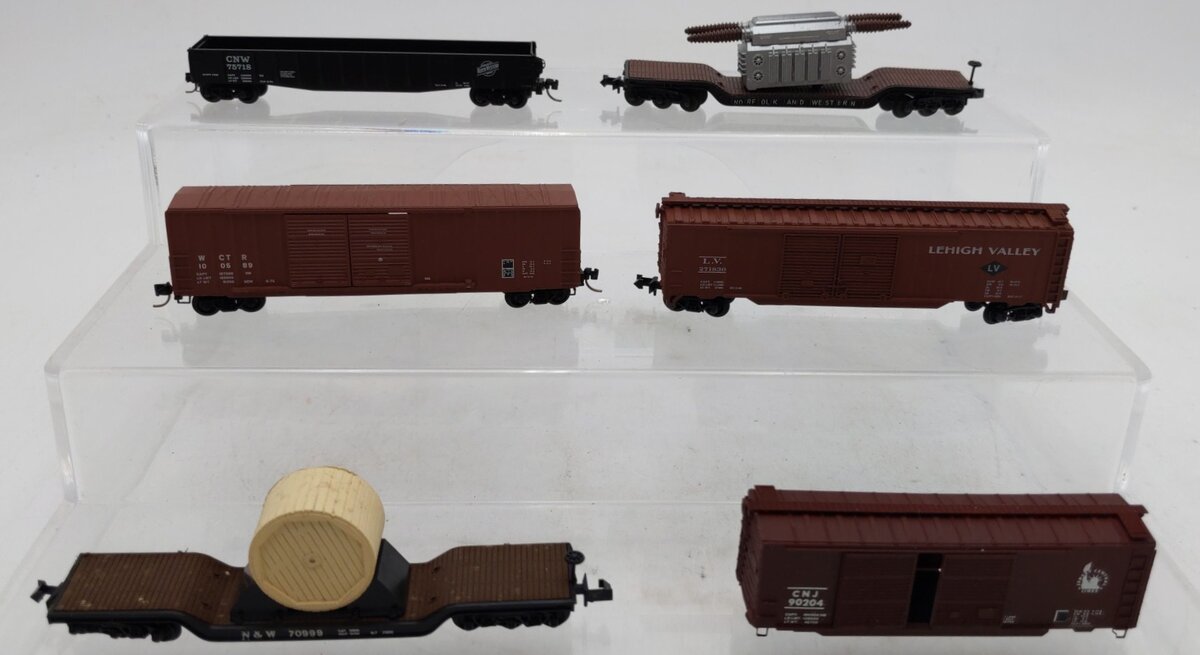 Roundhouse and Others N Scale Assorted Freight Cars [6] VG