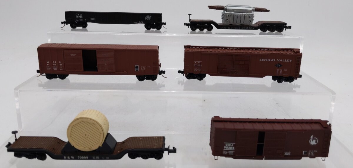 Roundhouse and Others N Scale Assorted Freight Cars [6] VG