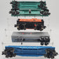 Lionel O Gauge Pastel Freight Car Assortment: 37000, 19486, 6508, 16910 [4] EX