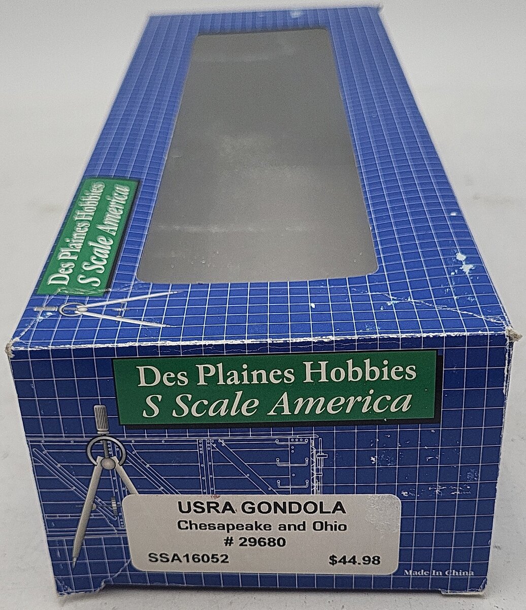 Des Plaines Hobbies SSA16052 S Chesapeake & Ohio USRA Gondola #29680- HiRail VG/Box