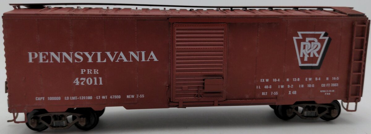 American Models S Scale Pennsylvania Boxcar #47011 EX