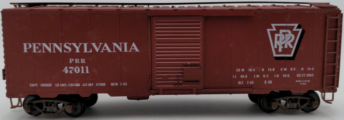 American Models S Scale Pennsylvania Boxcar #47011 EX