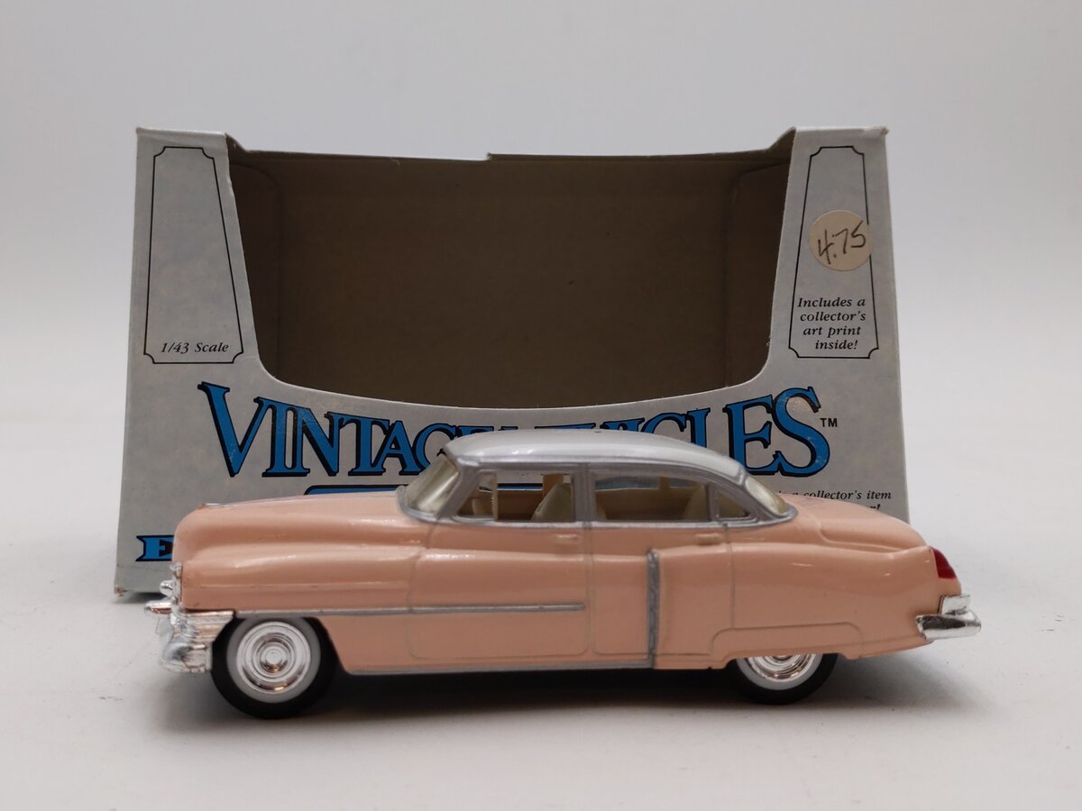 Ertl 2541 1:43 Pink & White 52' Cadillac Coupe Die Cast Car Classic Vehicles EX/Box