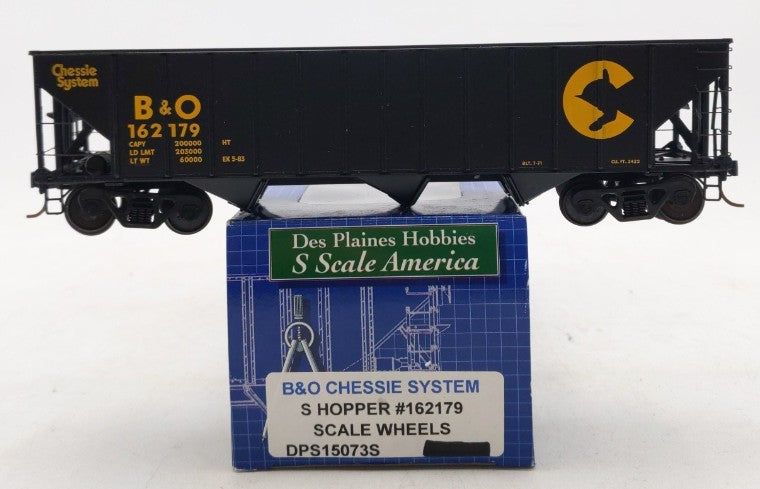 Des Plaines Hobbies DPS15073S S Scale Baltimore & Ohio Hopper Car #162179 LN/Box
