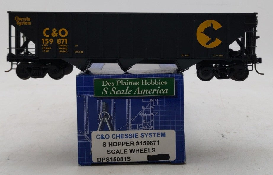Des Plaines Hobbies DPS15081S S Scale Baltimore & Ohio Hopper Car #159871 LN/Box