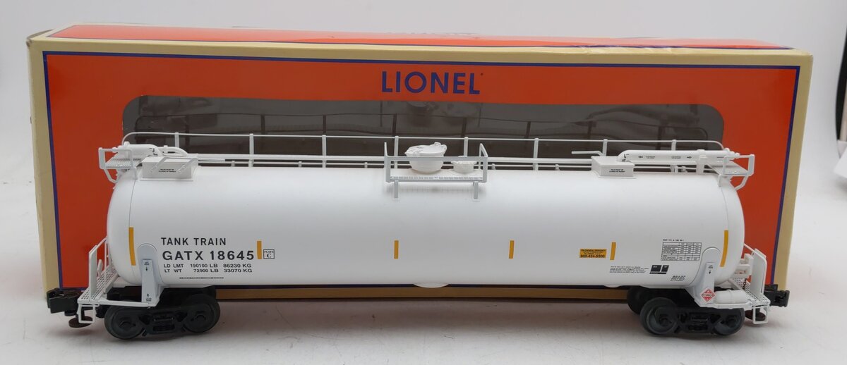 Lionel 6-85137 O Tank Train Car White #18645 EX/Box