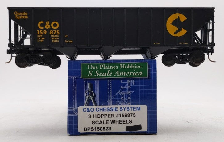 Des Plaines Hobbies DPS15082S S Scale Baltimore & Ohio Hopper Car #159875 LN/Box