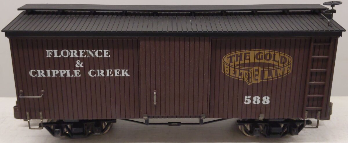 Bachmann 95344 G Scale Florence & Cripple Creek 20' Boxcar #588 EX