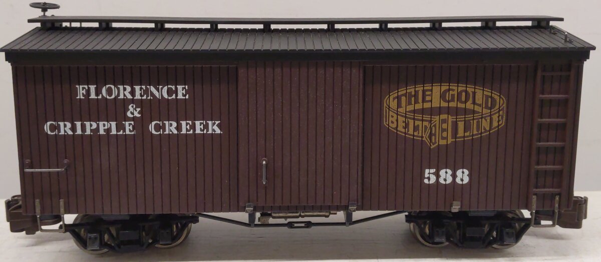 Bachmann 95344 G Scale Florence & Cripple Creek 20' Boxcar #588 EX