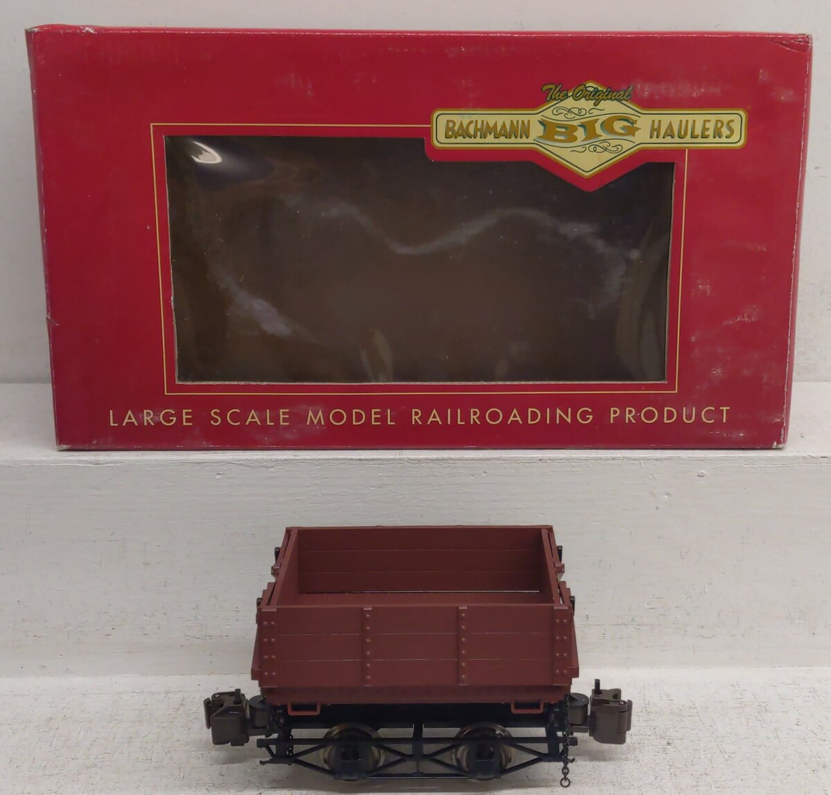 Bachmann 92502 G Scale Brown Side Dump Car EX/Box