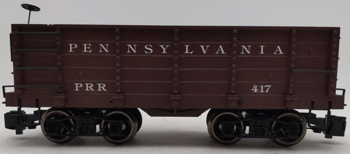 Bachmann 98514 G Pennsylvania Wood Ore Hopper Car #417 w/Metal Wheels EX