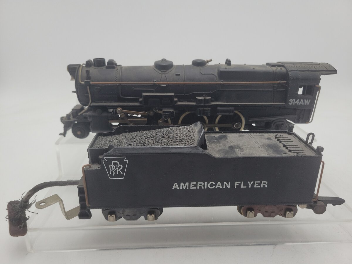 American Flyer 314AW Vintage S Steam Locomotive & Tender VG