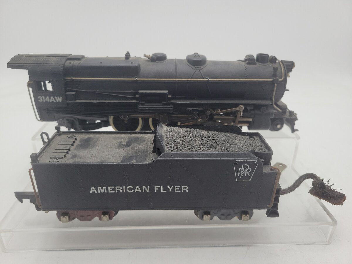 American Flyer 314AW Vintage S Steam Locomotive & Tender VG
