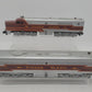 American Flyer 477 & 478 Vintage S Silver Flash PAB Diesel Locomotive Set VG