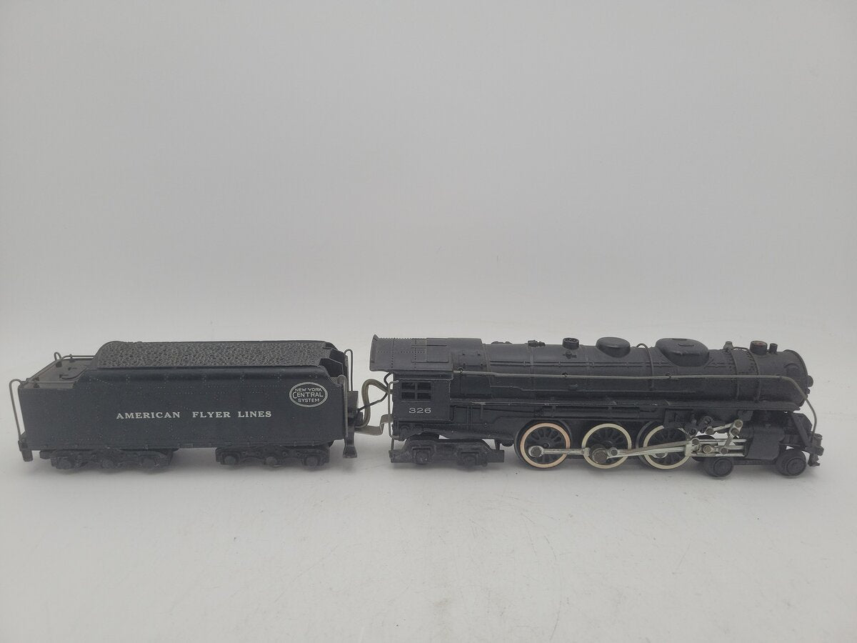 American Flyer 326 Vintage S NYC 4-6-4 Die-cast Steam Locomotive & Tender VG