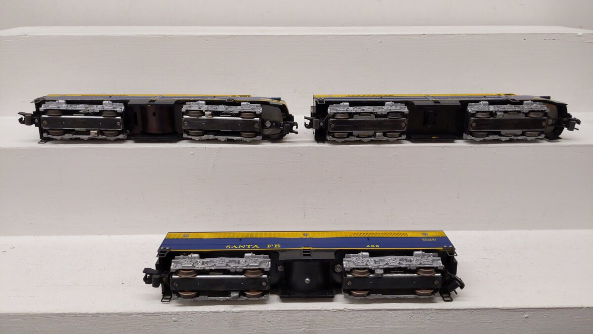 American Flyer 485 S Gauge Postwar Santa Fe ABA Diesel Locomotive Set VG