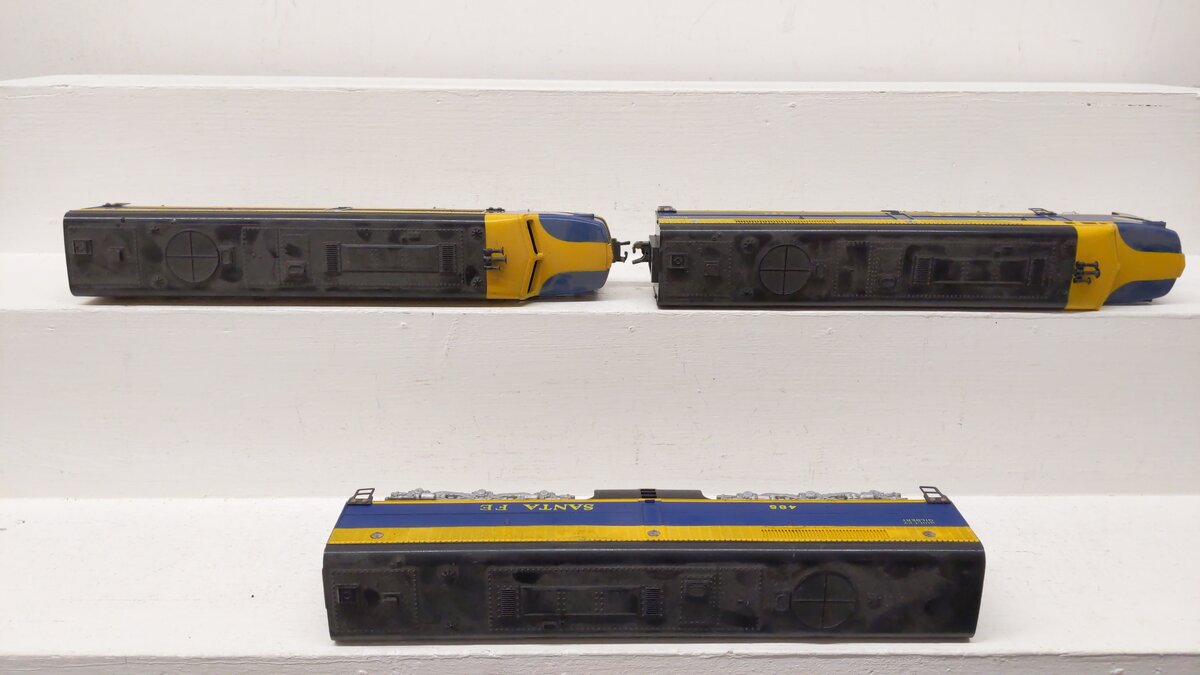 American Flyer 485 S Gauge Postwar Santa Fe ABA Diesel Locomotive Set VG