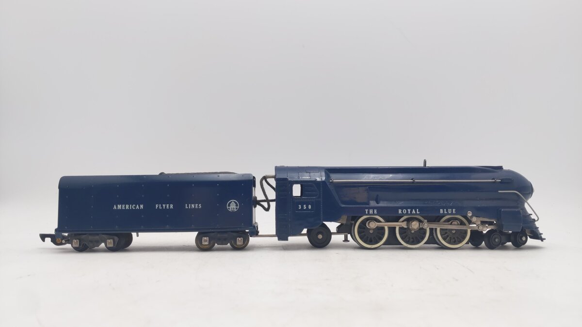 American Flyer 350 Vintage S B&O The Royal Blue 4-6-2 Diecast Steam Locomotive VG