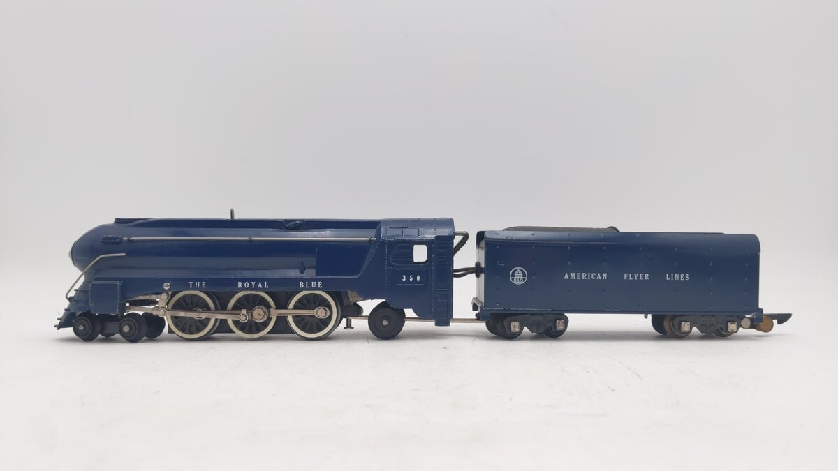 American Flyer 350 Vintage S B&O The Royal Blue 4-6-2 Diecast Steam Locomotive VG