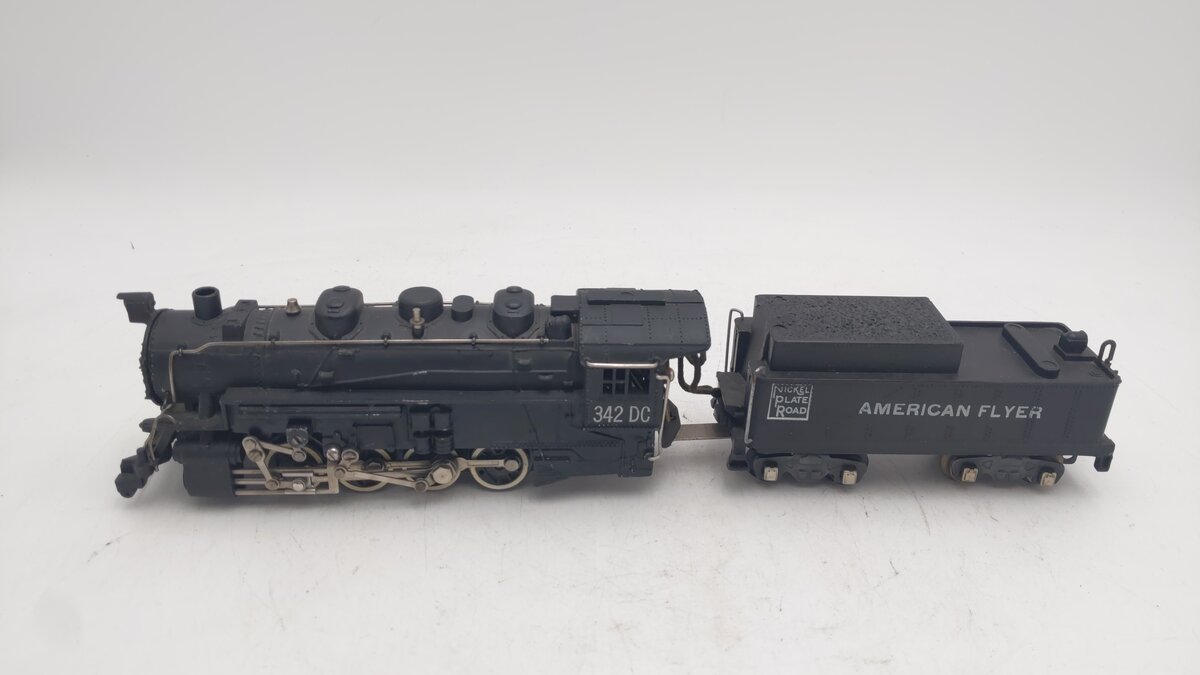 American Flyer 342DC Vintage S NKP 0-8-0 Diecast Steam Switcher EX