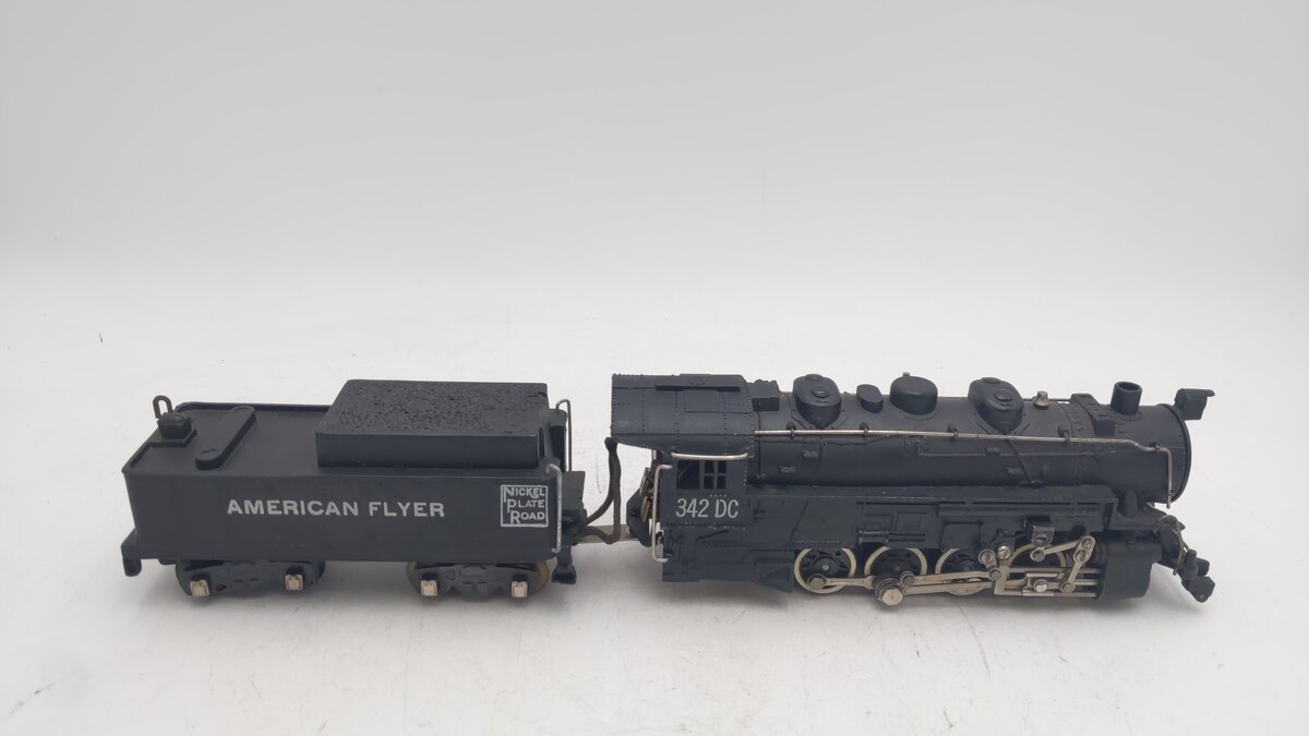 American Flyer 342DC Vintage S NKP 0-8-0 Diecast Steam Switcher EX