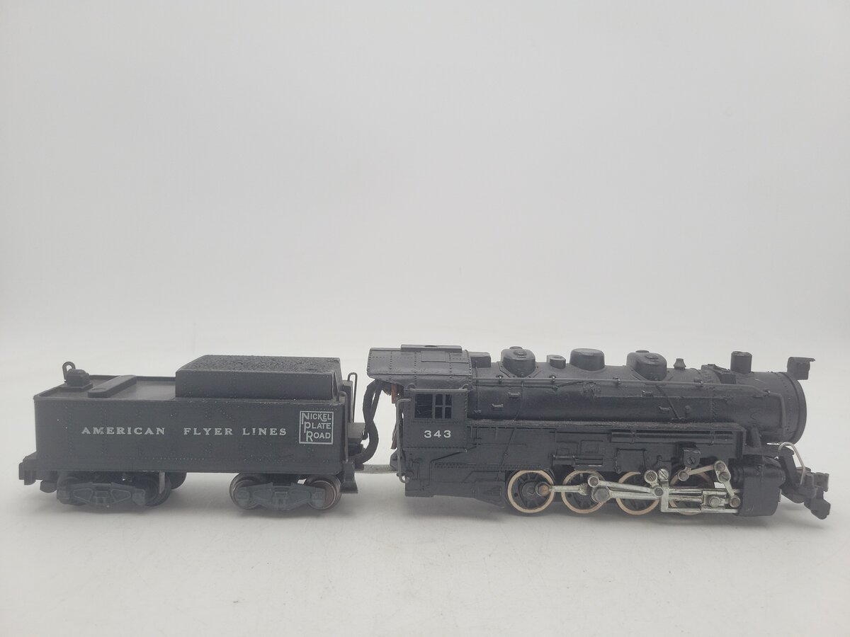 American Flyer 343 Vintage S Gauge Nickel Plate Road 0-8-0 Steam Switcher VG