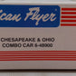 American Flyer 6-48900 S Gauge Chesapeake & Ohio Combination Car VG/Box