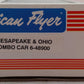 American Flyer 6-48900 S Gauge Chesapeake & Ohio Combination Car VG/Box