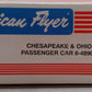 American Flyer 6-48901 S Gauge Chesapeake & Ohio Passenger Coach Car EX/Box