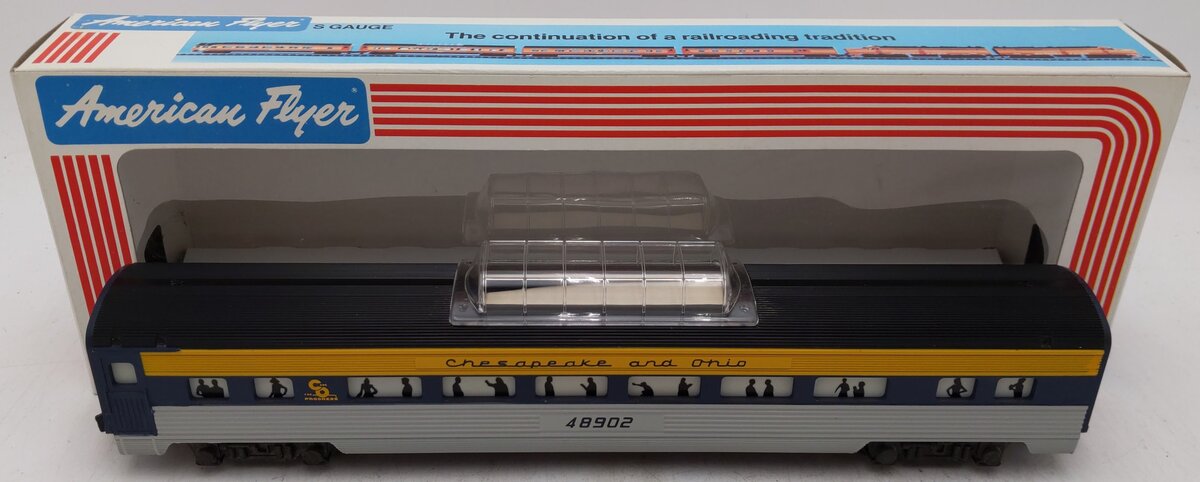 American Flyer 6-48902 S Gauge Chesapeake & Ohio Vista Dome Car EX/Box