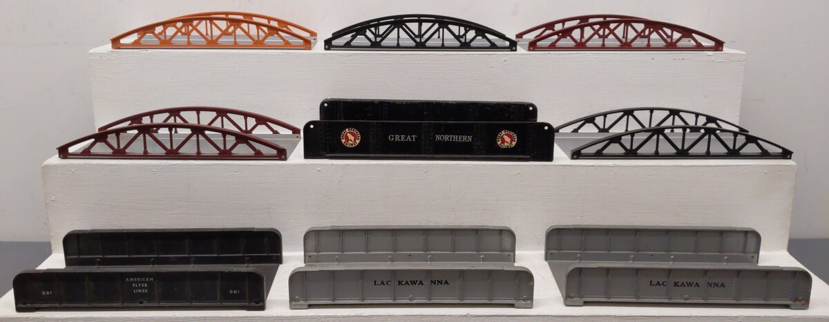 American Flyer/Marx 23571/581 Vintage S  Truss & Girder Bridges [9] VG