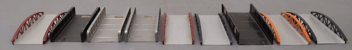American Flyer/Marx 23571/581 Vintage S  Truss & Girder Bridges [9] VG
