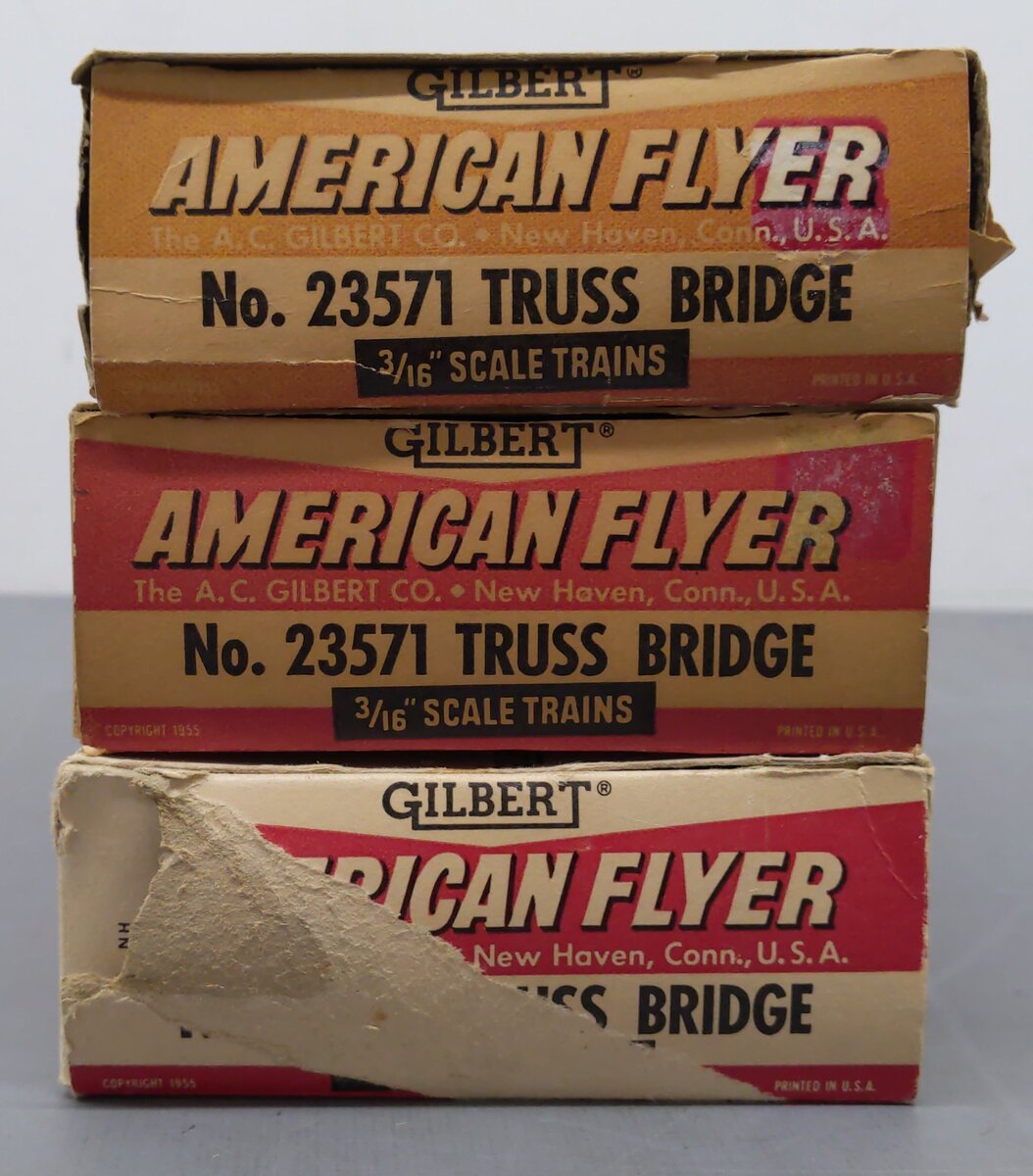 American Flyer/Marx 23571/581 Vintage S  Truss & Girder Bridges [9] VG