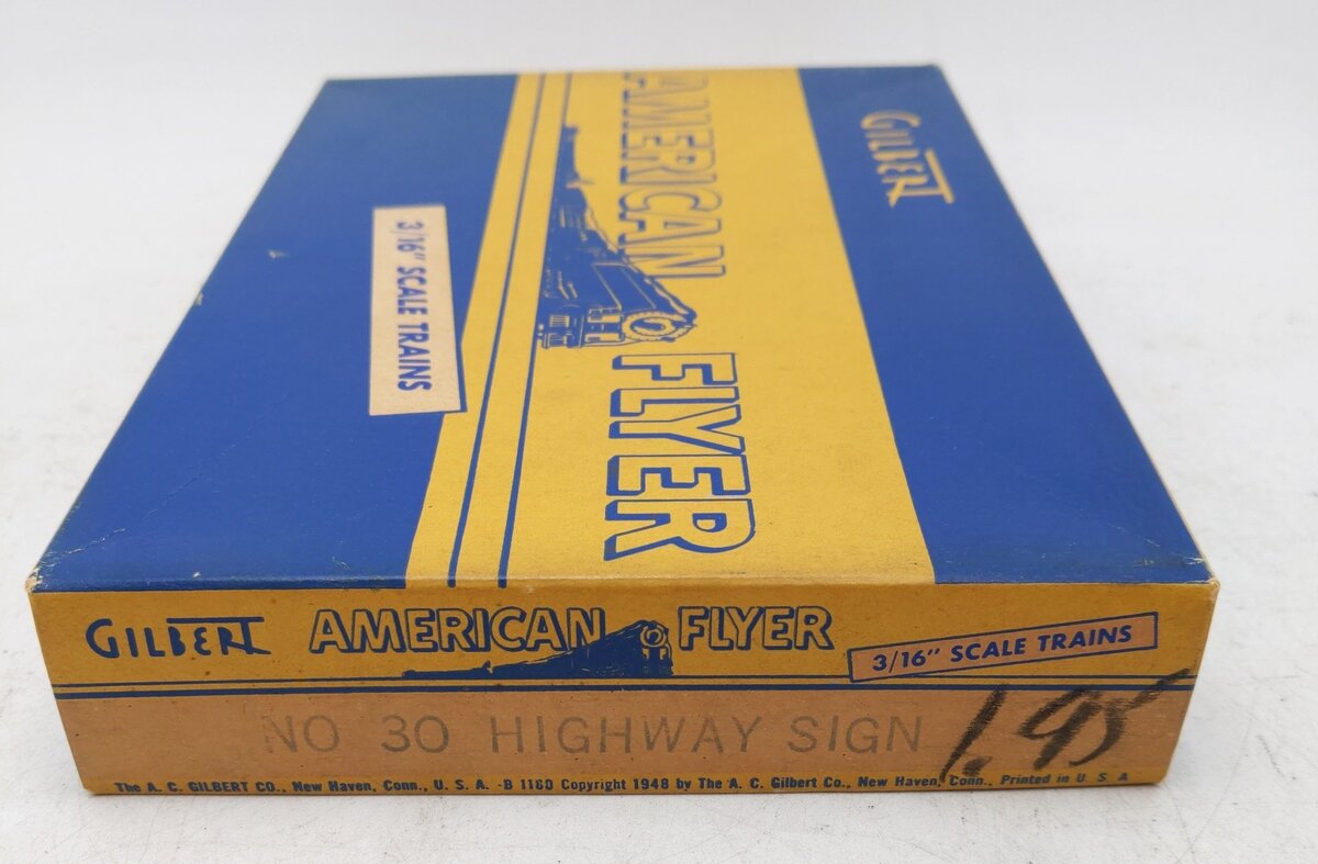 American Flyer 30 Vintage S Highway Sign Set VG/Box