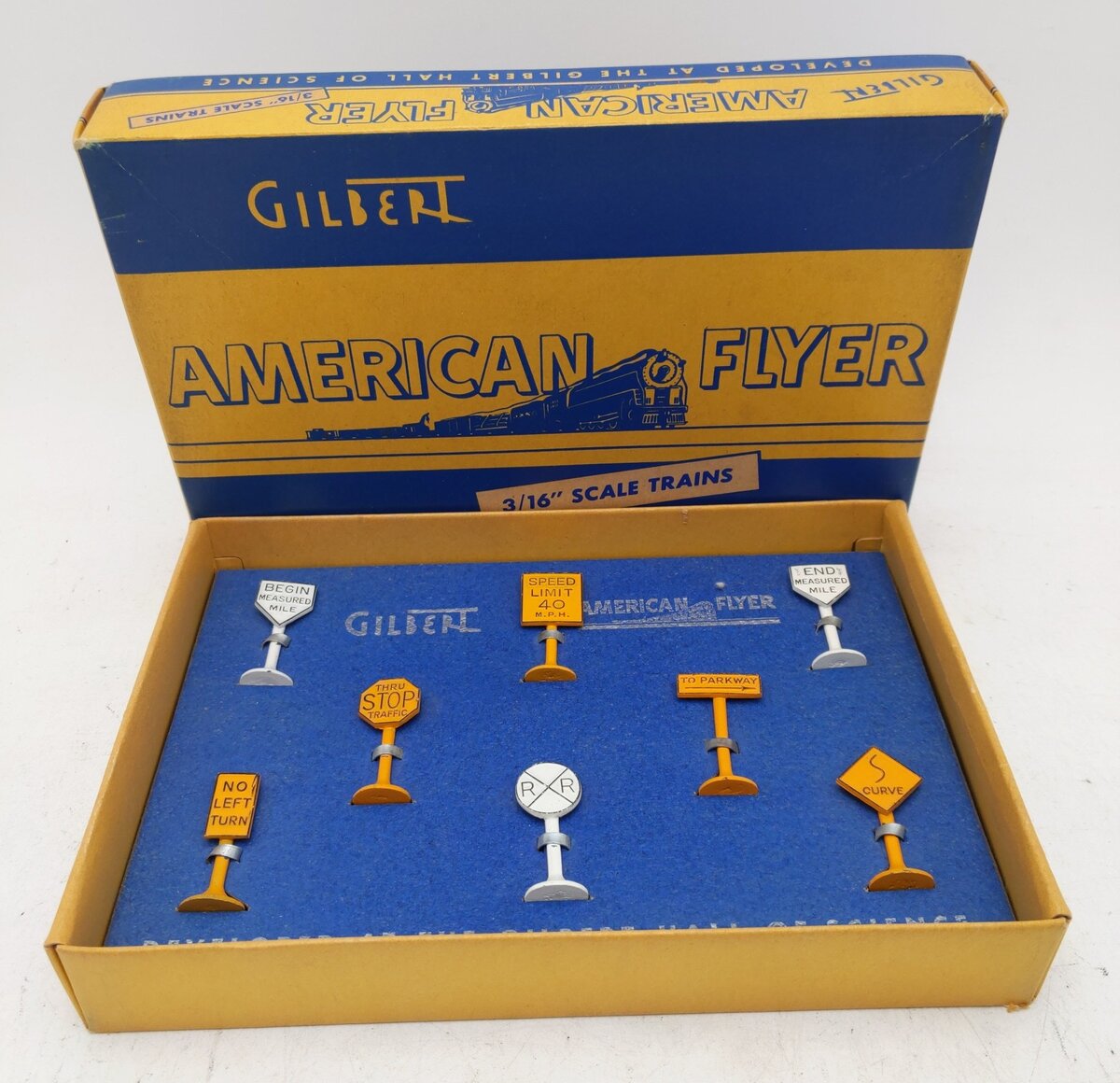American Flyer 30 Vintage S Highway Sign Set VG/Box