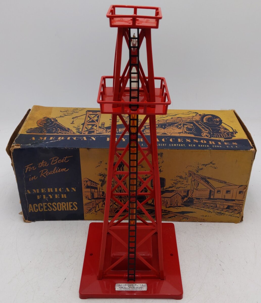American Flyer 773 Vintage S Operating Oil Derrick VG/Box