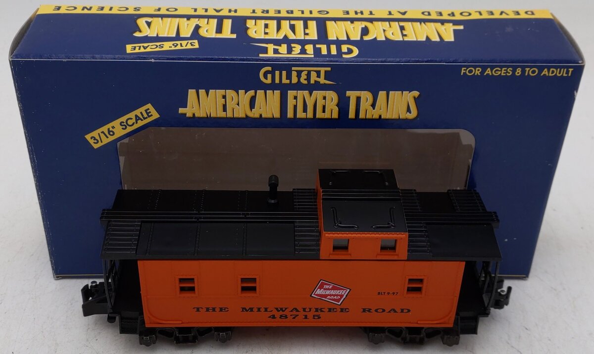 American Flyer 6-48715 S Gauge Milwaukee Road Offset Cupola Caboose #48715 EX/Box