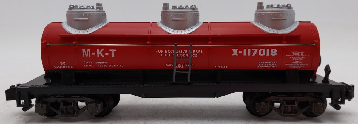 American Flyer 6-48497 S Gauge TCA 1996 M-K-T 3-Dome Tank Car #X-117018 EX/Box