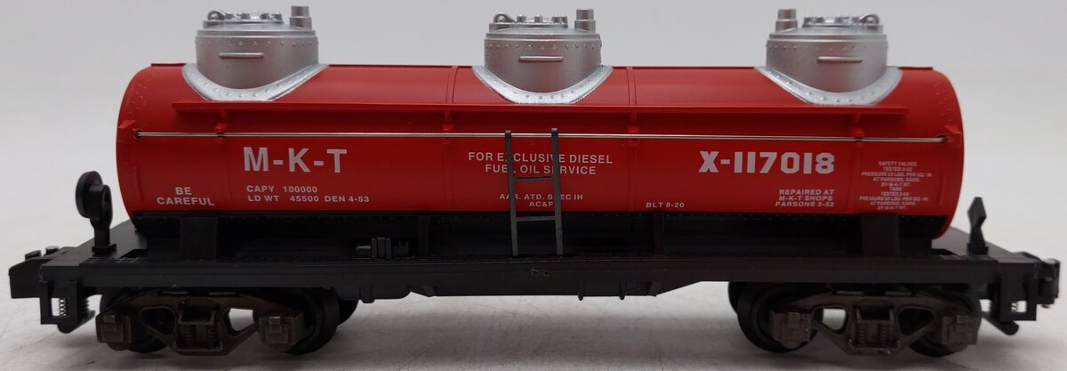 American Flyer 6-48497 S Gauge TCA 1996 M-K-T 3-Dome Tank Car #X-117018 EX/Box