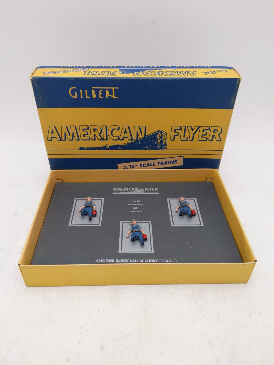 American Flyer 35 Vintage S Brakeman with Lantern (Set of 3) VG/Box
