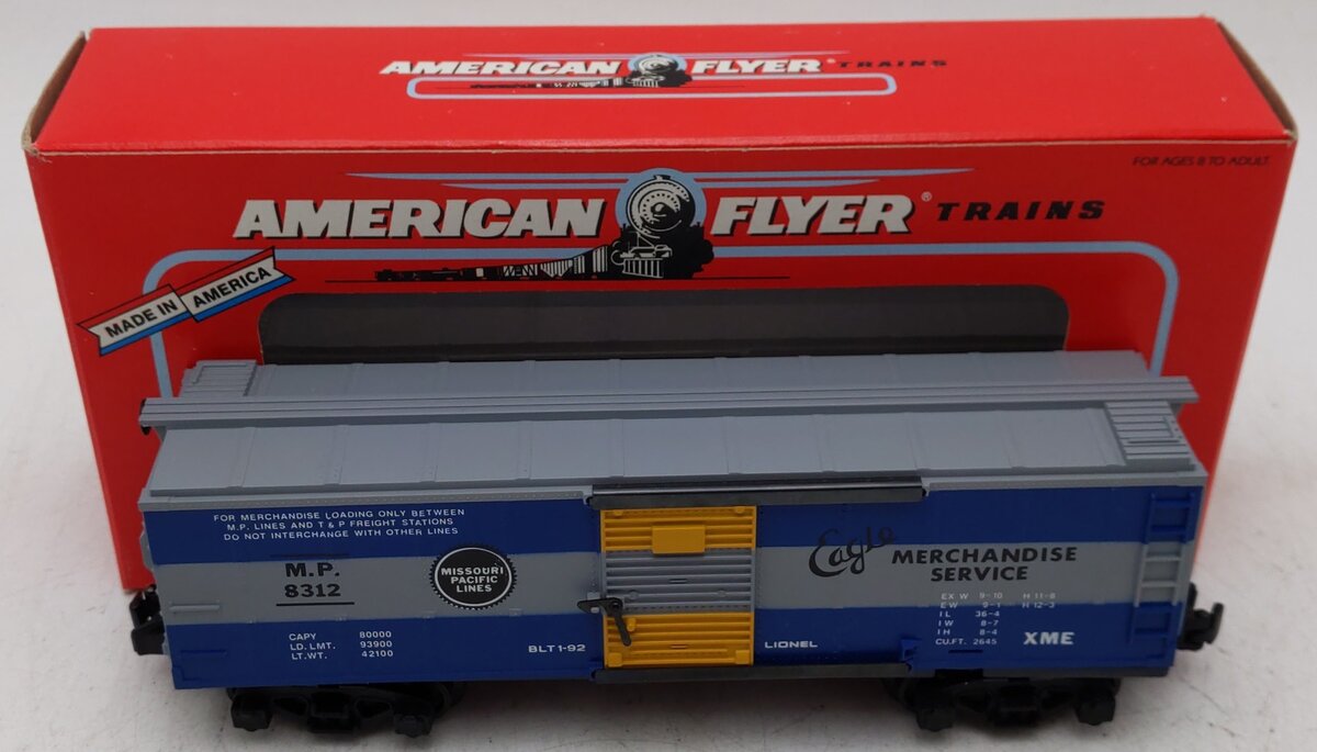 American Flyer 6-48312 S Gauge Missouri Pacific Boxcar #8312 VG/Box
