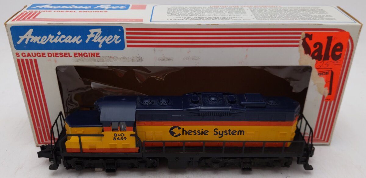 American Flyer 4-8459 S Gauge B&O Chessie System GP20 Diesel Engine EX/Box